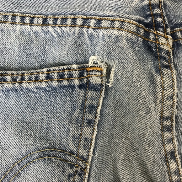 Levi’s 505 VTG Mom Jeans Straight Leg Frayed Hem - Picture 10 of 12